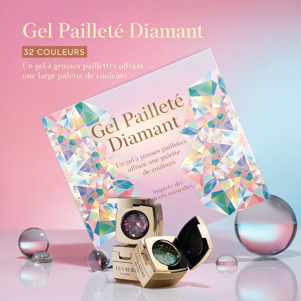 BOX GEL GLITTER 32 COULEURS