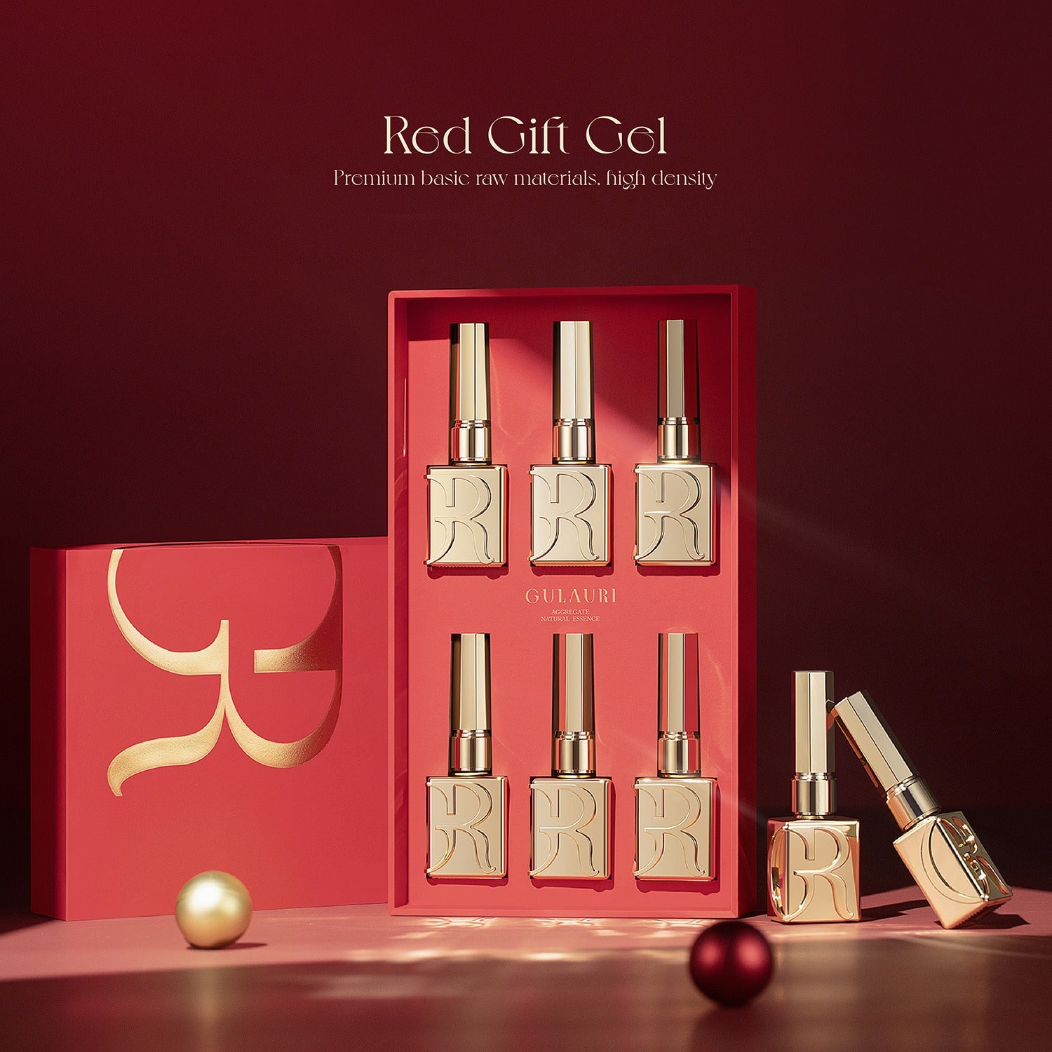 BOX RED GIFT GEL POLISH