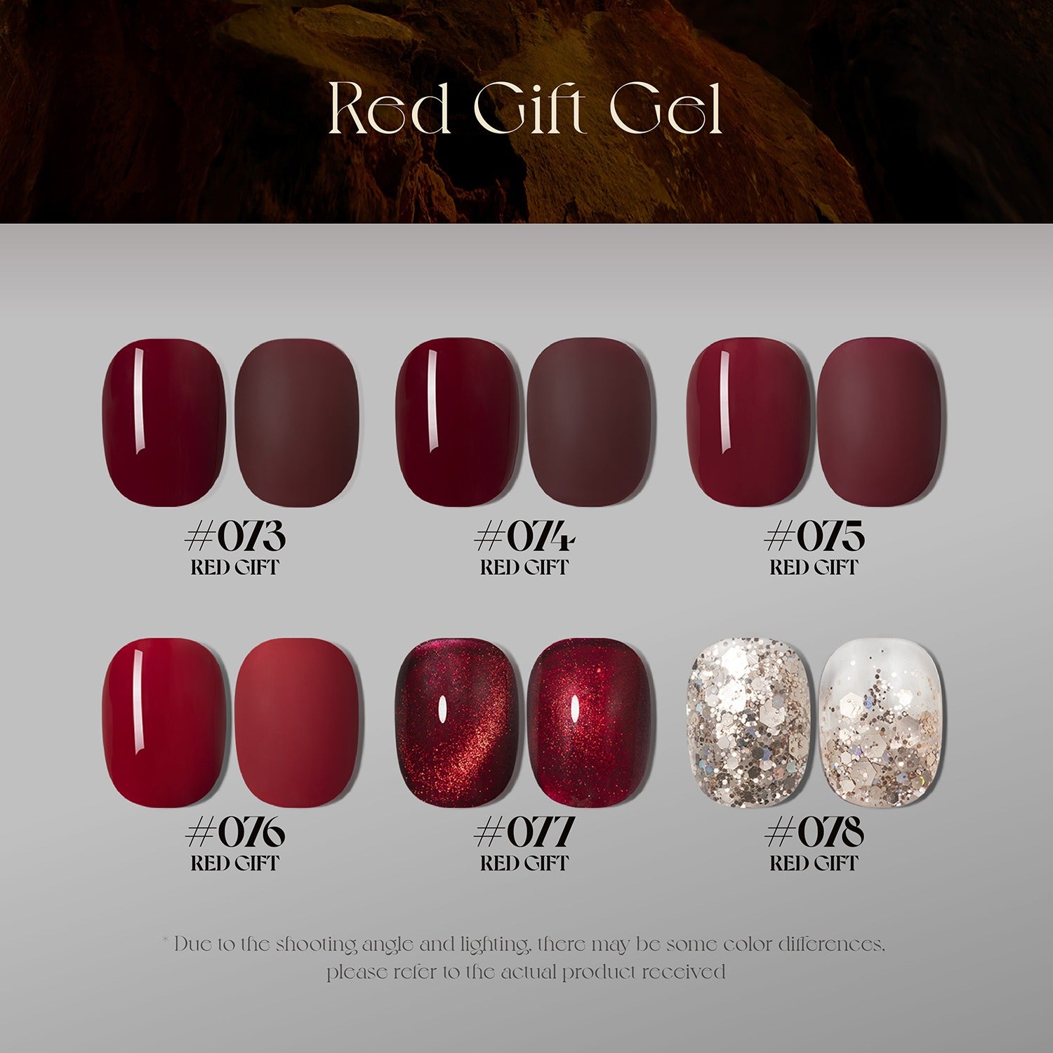 BOX RED GIFT GEL POLISH